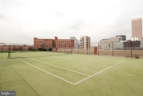 a view of a city with tall buildings