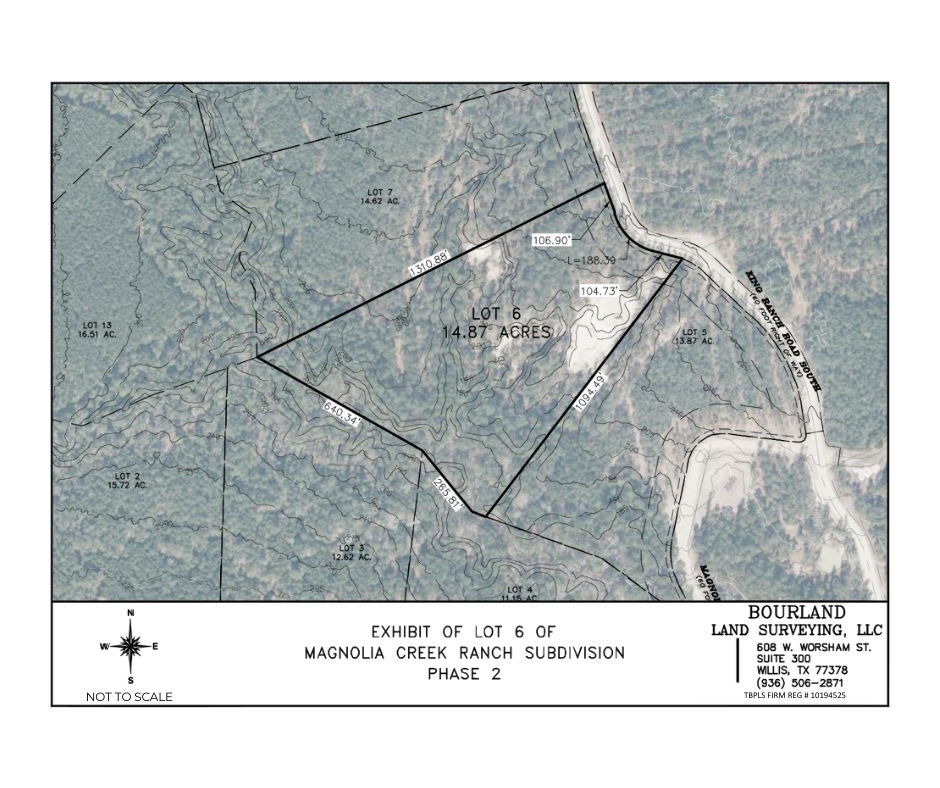 26 King Ranch Rd Road South Onalaska, TX 77360 - Photo 5 of 16 a black and white photo of a tennis court