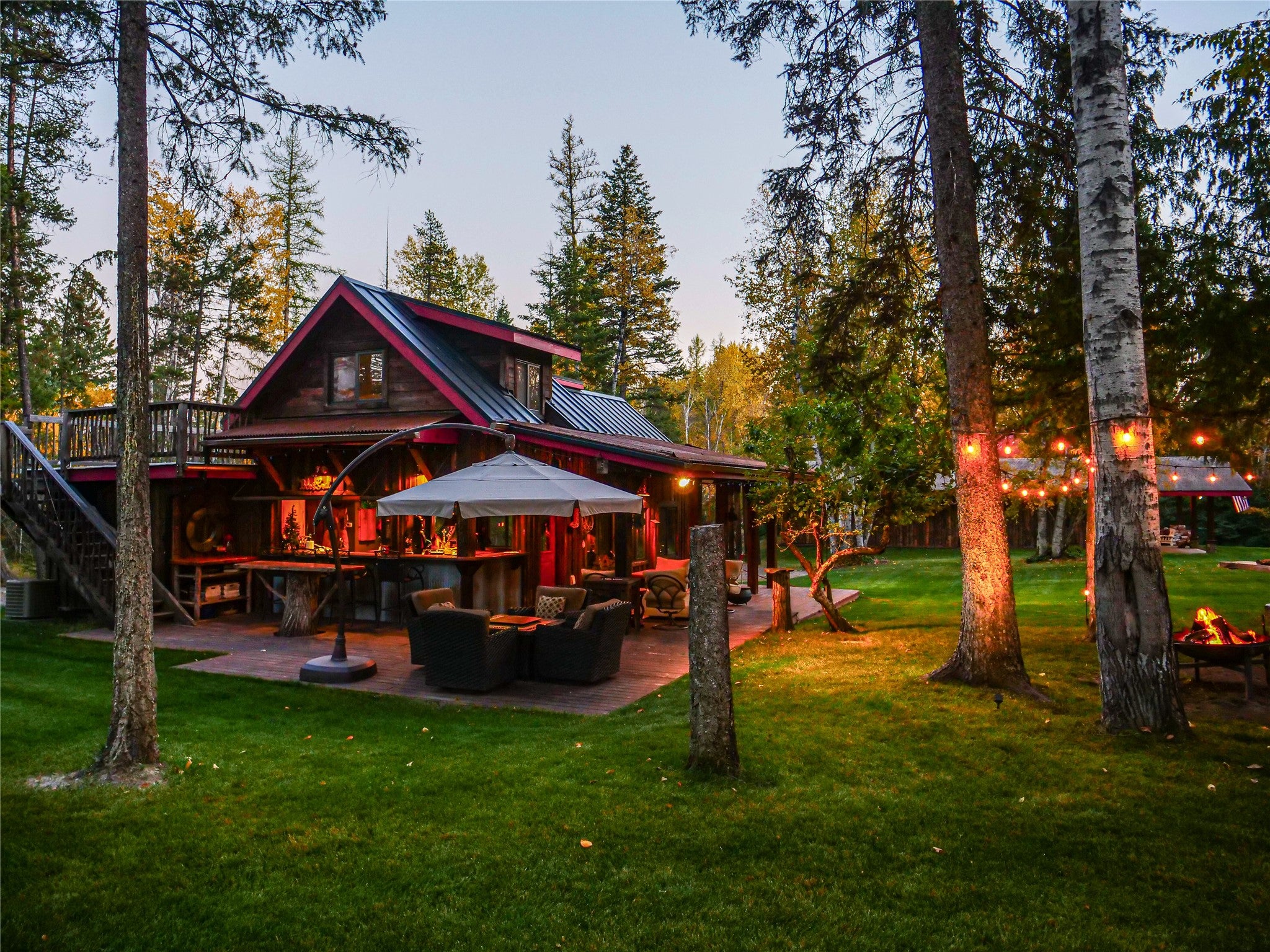 2130 Lion Mountain Loop Road Whitefish, MT 59937 - Photo 33 of 95 Dusk View