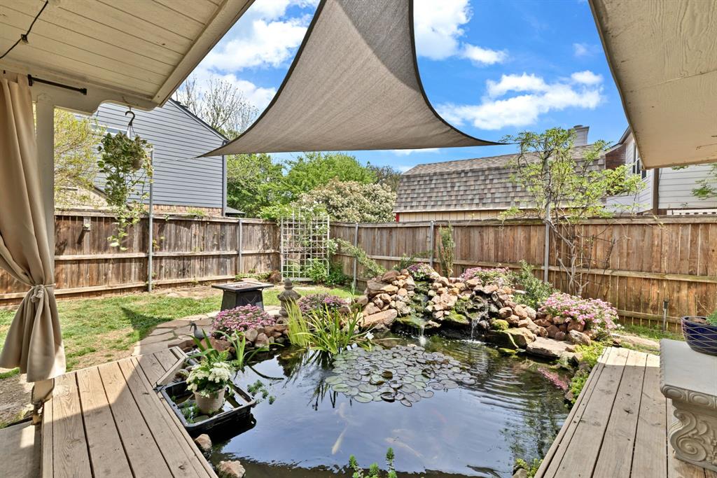 720 Bridget Way Hurst, TX 76054 - Photo 33 of 40 Relaxing Koi pond with fountain