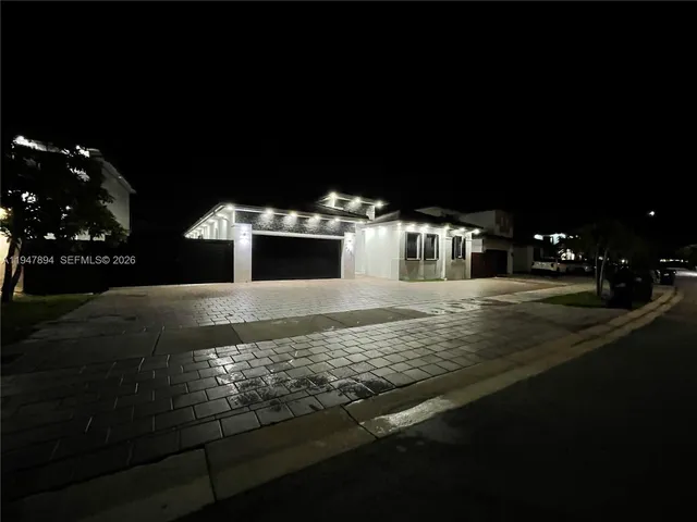 a view of an outdoor space and kitchen