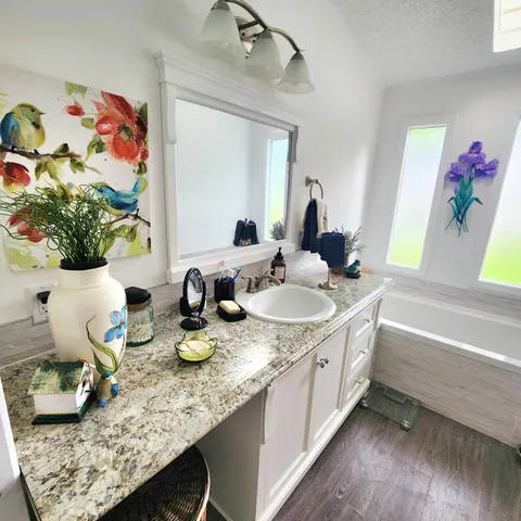 a view of a porch with furniture