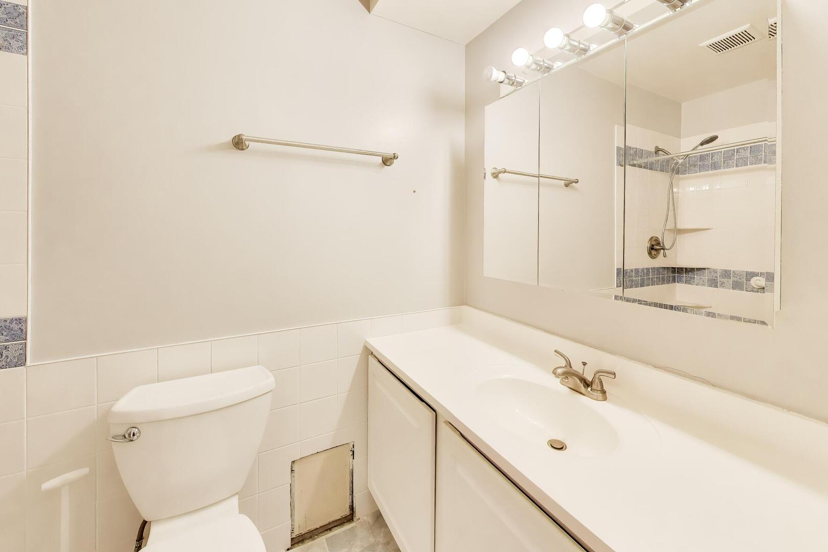2324 Central Street, Unit 2B Evanston, IL 60201 - Photo 15 of 28 a bathroom with a sink a toilet and shower
