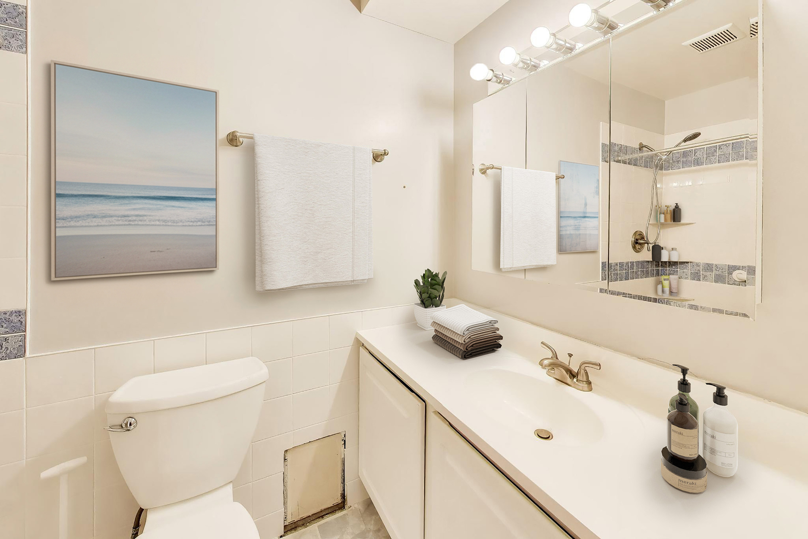 2324 Central Street, Unit 2B Evanston, IL 60201 - Photo 16 of 28 a bathroom with a sink toilet and shower