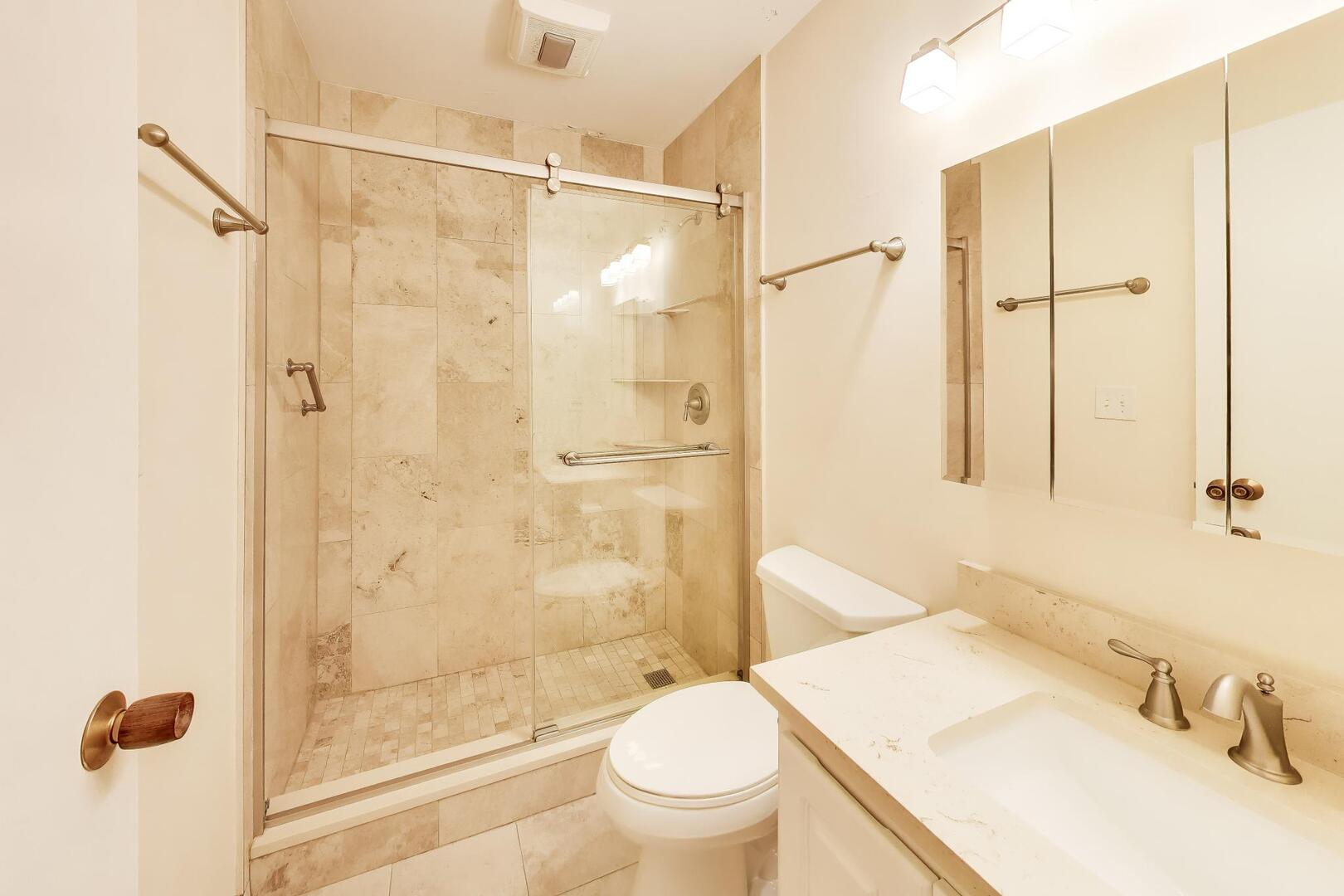 2324 Central Street, Unit 2B Evanston, IL 60201 - Photo 23 of 28 a bathroom with a sink toilet and shower