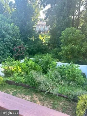 a view of a porch with a yard