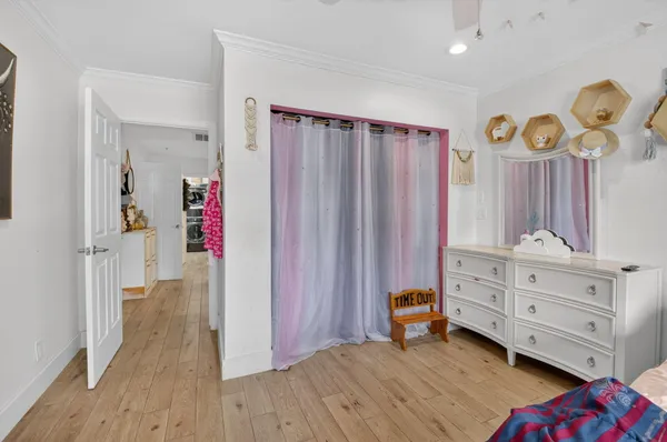 a view of livingroom with furniture and wooden floor