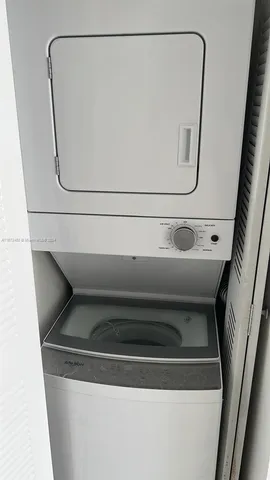 a close view of washer and dryer