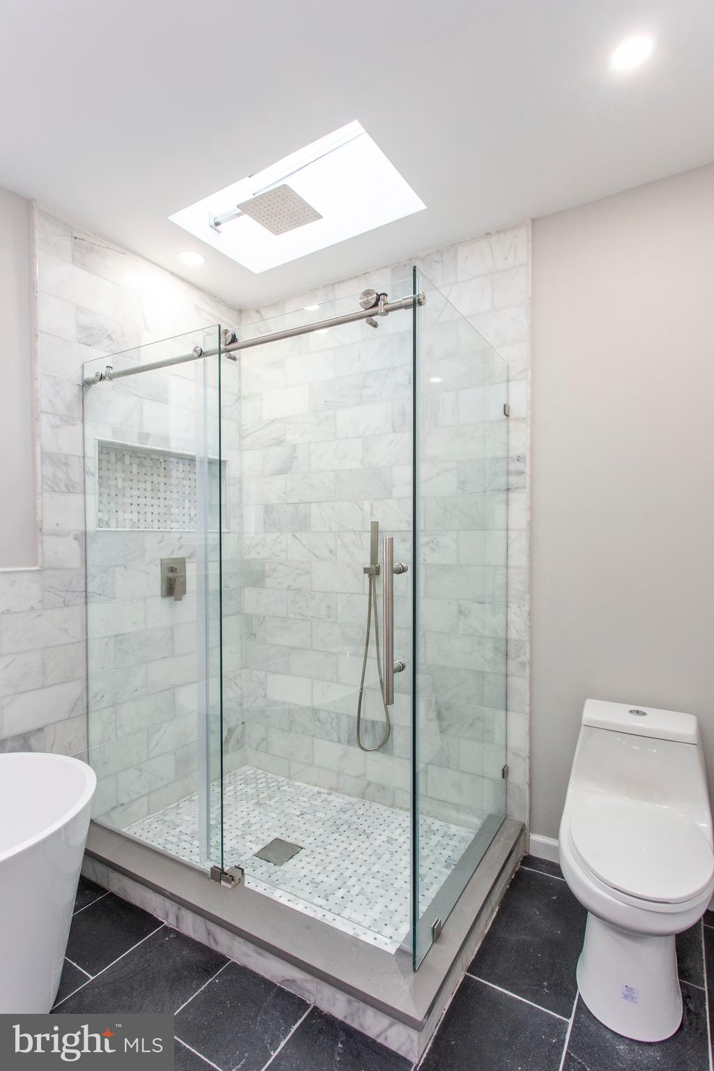 2214 Tasker Street Philadelphia, PA 19145 - Photo 21 of 33 Rainfall shower directly from Skylight.