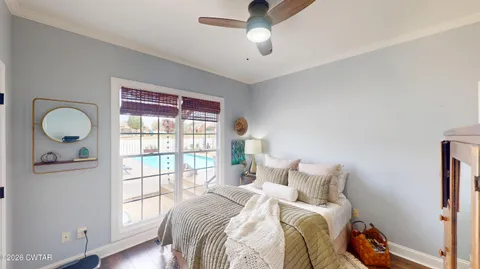 a bed room with a bed and a window