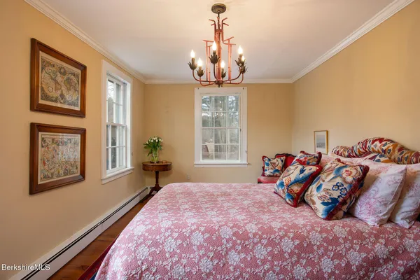a view of a room that has a bench in it