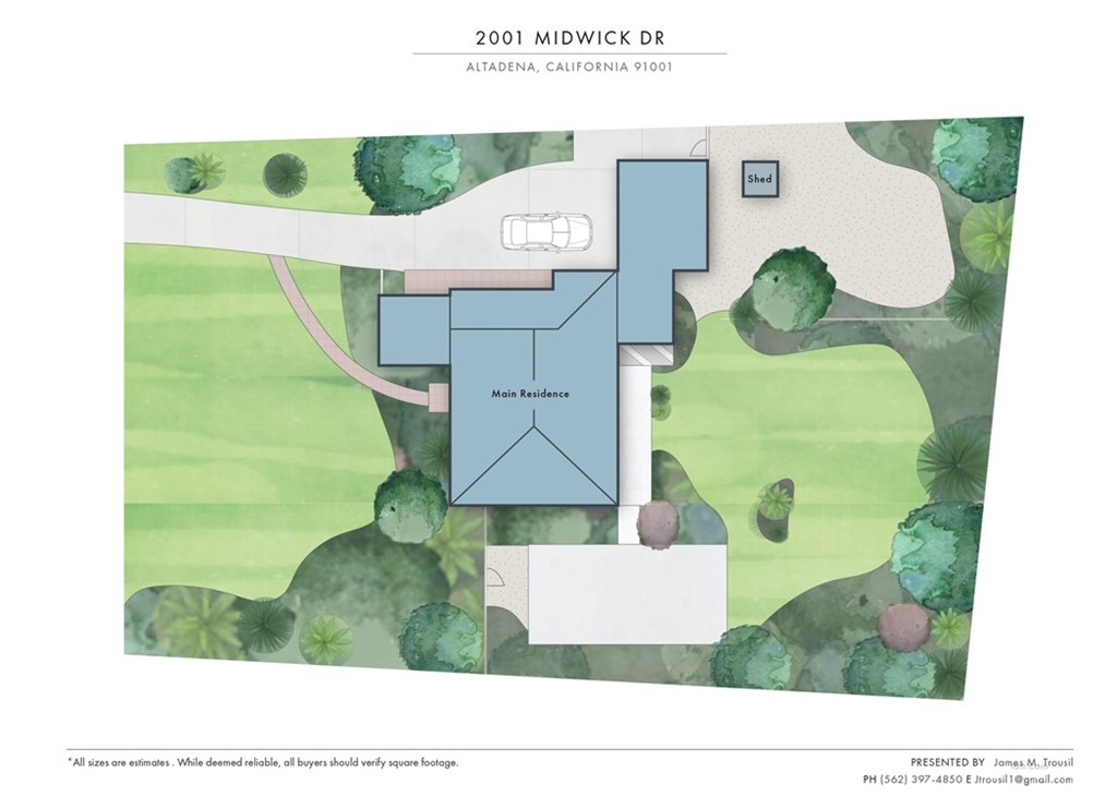 2001 Midwick Drive Altadena, CA 91001 - Photo 5 of 12 Site Plan (color)
