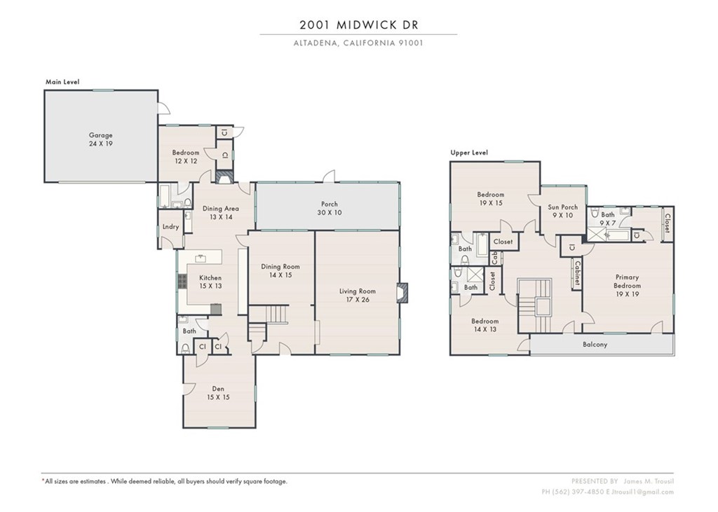 2001 Midwick Drive Altadena, CA 91001 - Photo 12 of 12 Floor Plan