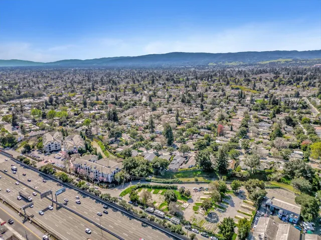an aerial view of a city
