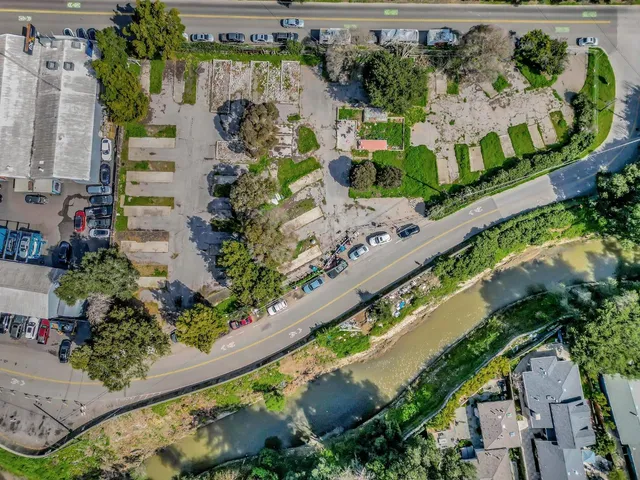 an aerial view of a city