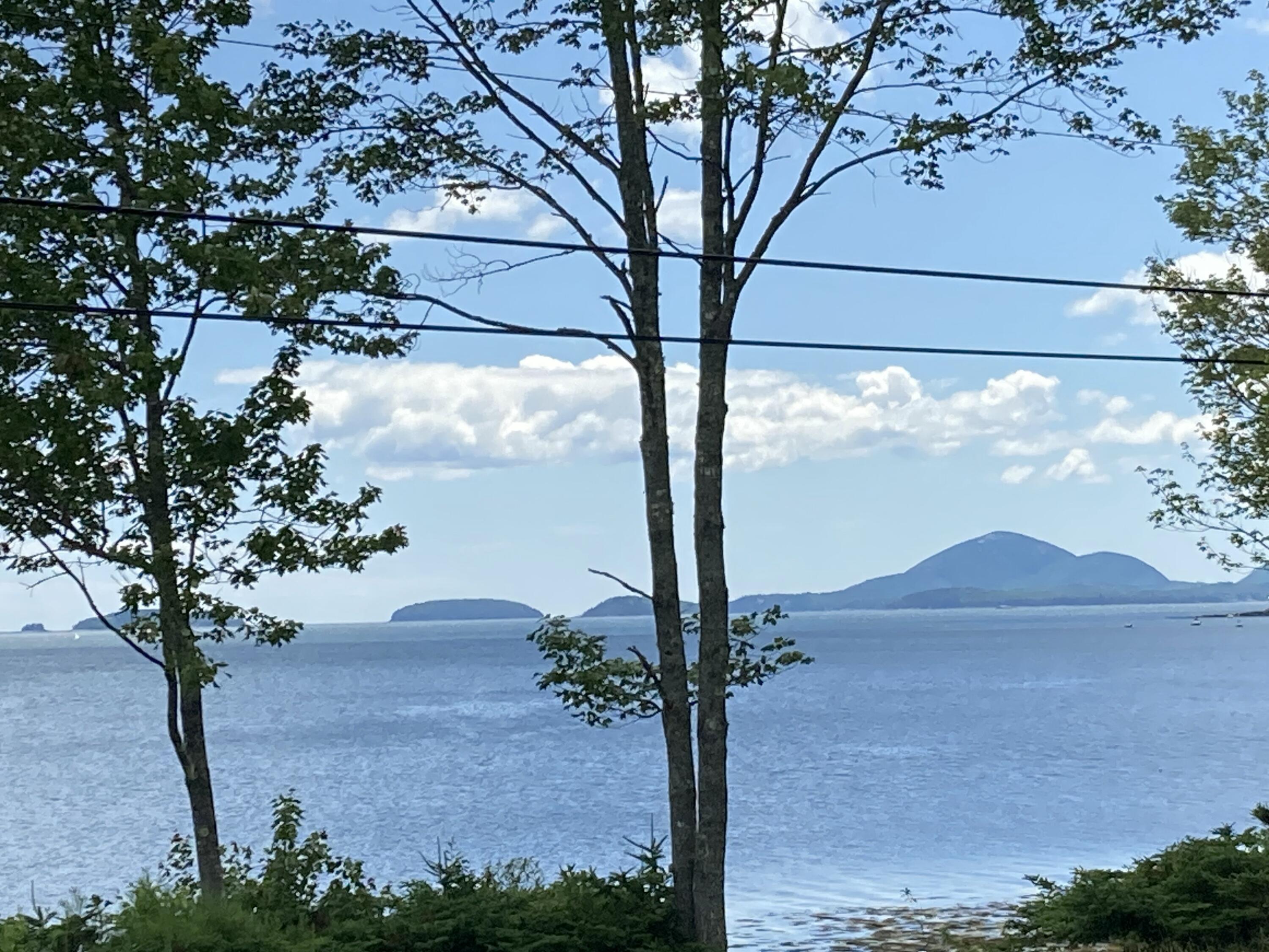 View from deck to bay.