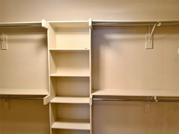a close view of closet