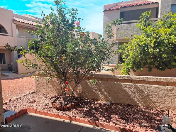 a view of a house with a patio