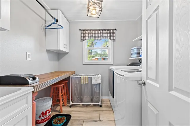 a view of a chairs and table in patio
