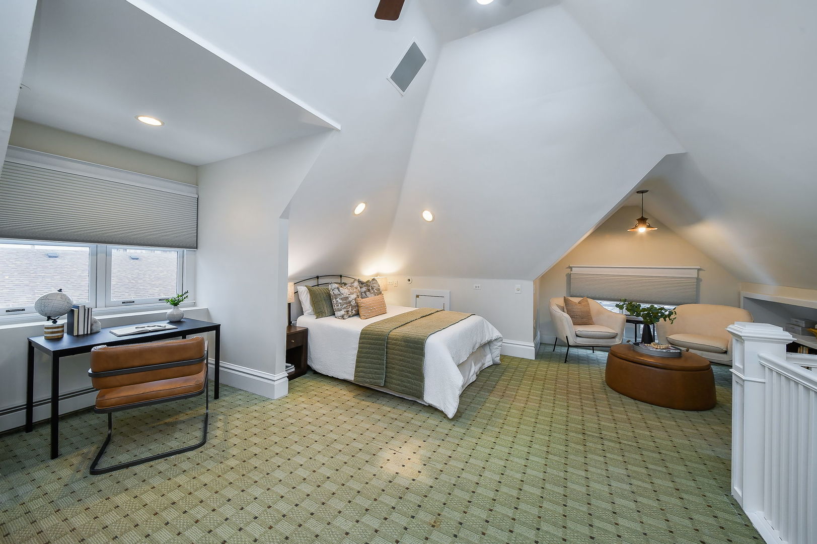 223 North Ellsworth Street Naperville, IL 60540 - Photo 27 of 48 a spacious bedroom with a bed and a couch