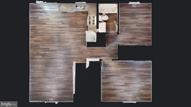 a view of wooden floor
