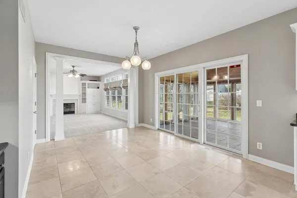 a view of a hallway with entryway