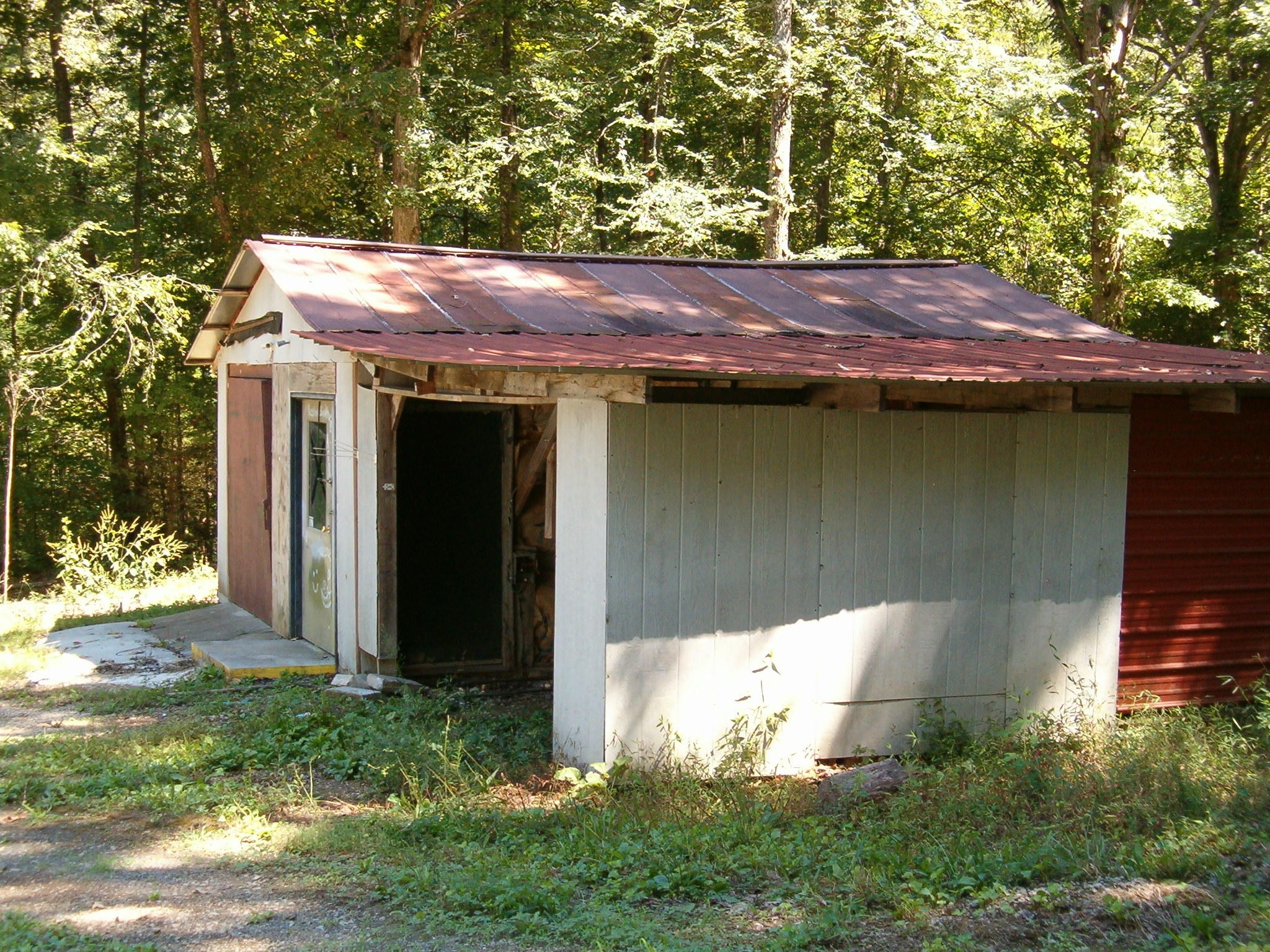1021 Maple Grove Road Ten Mile, TN 37880 - Photo 4 of 8 a backyard of a house with a yard and garage