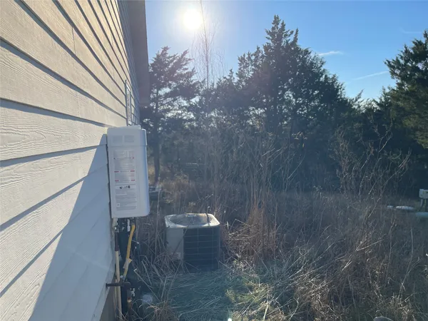 a view of a balcony with an outdoor space