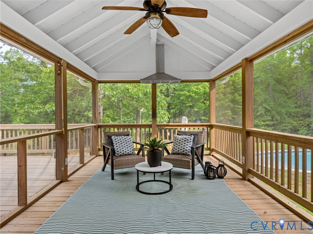 1700 Tigers Road Manakin-Sabot, VA 23103 - Photo 54 of 64 a view of a balcony with chairs and wooden floor