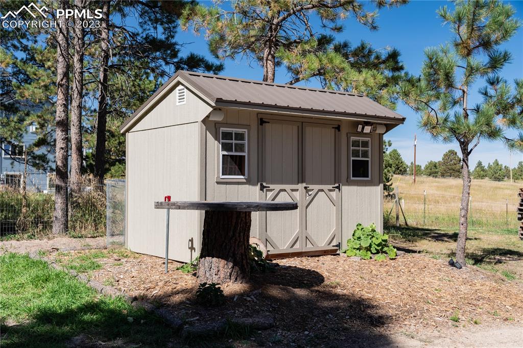 9775 Walker Road Colorado Springs, CO 80908 - Photo 45 of 50 a view of a small house with yard and sitting area