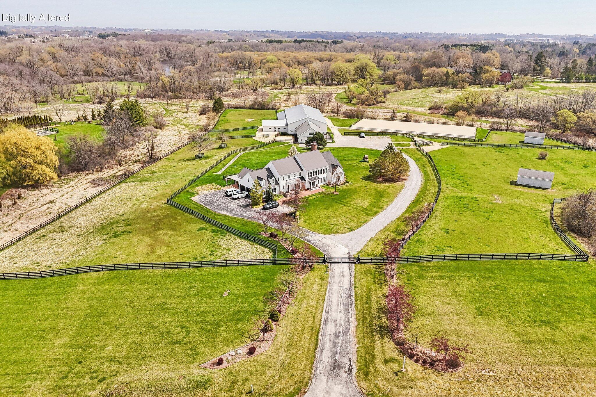 13700 Riverland Road Mequon, WI 53097 - Photo 54 of 61 Aerial of Property