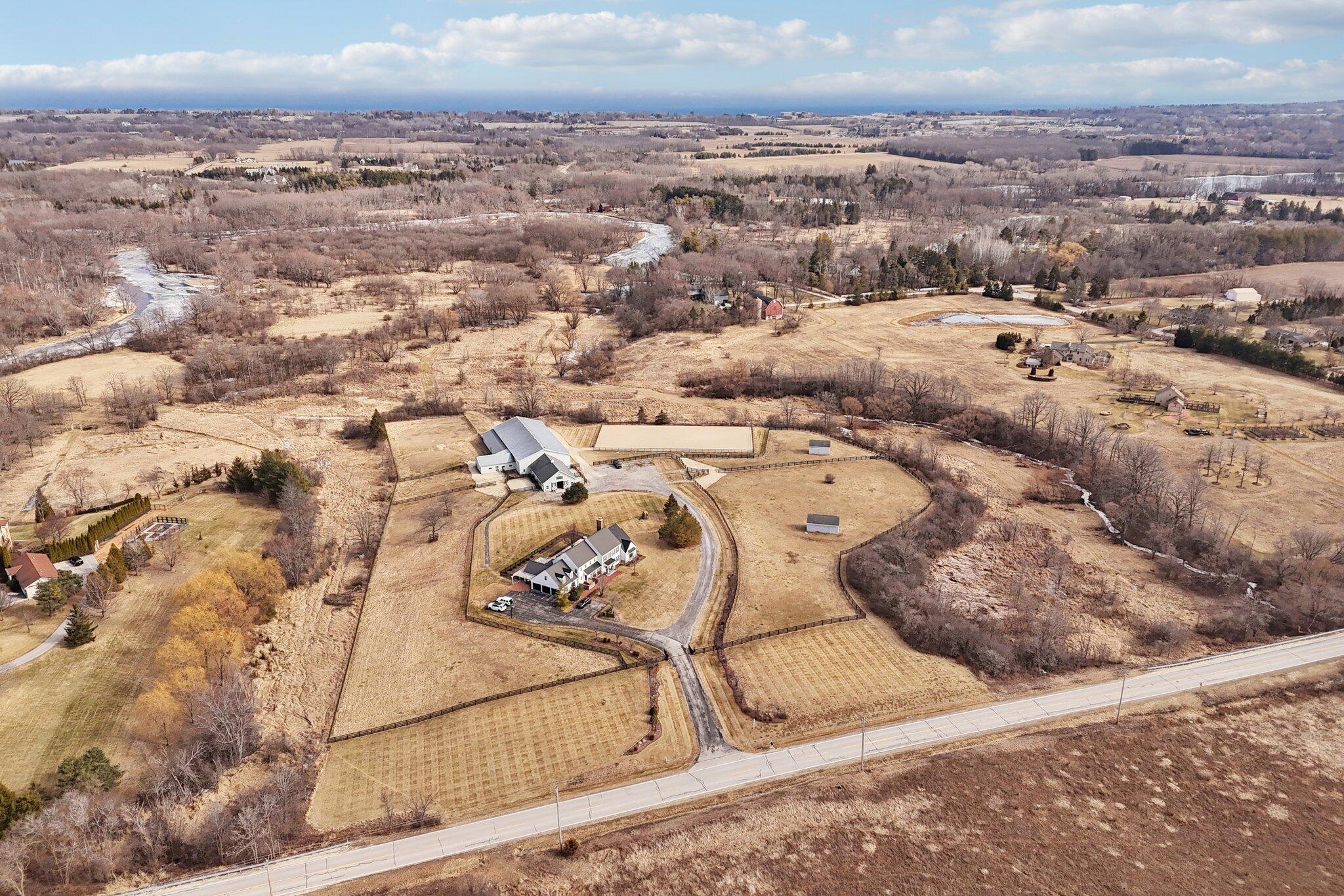 13700 Riverland Road Mequon, WI 53097 - Photo 57 of 63 Aerial of Property