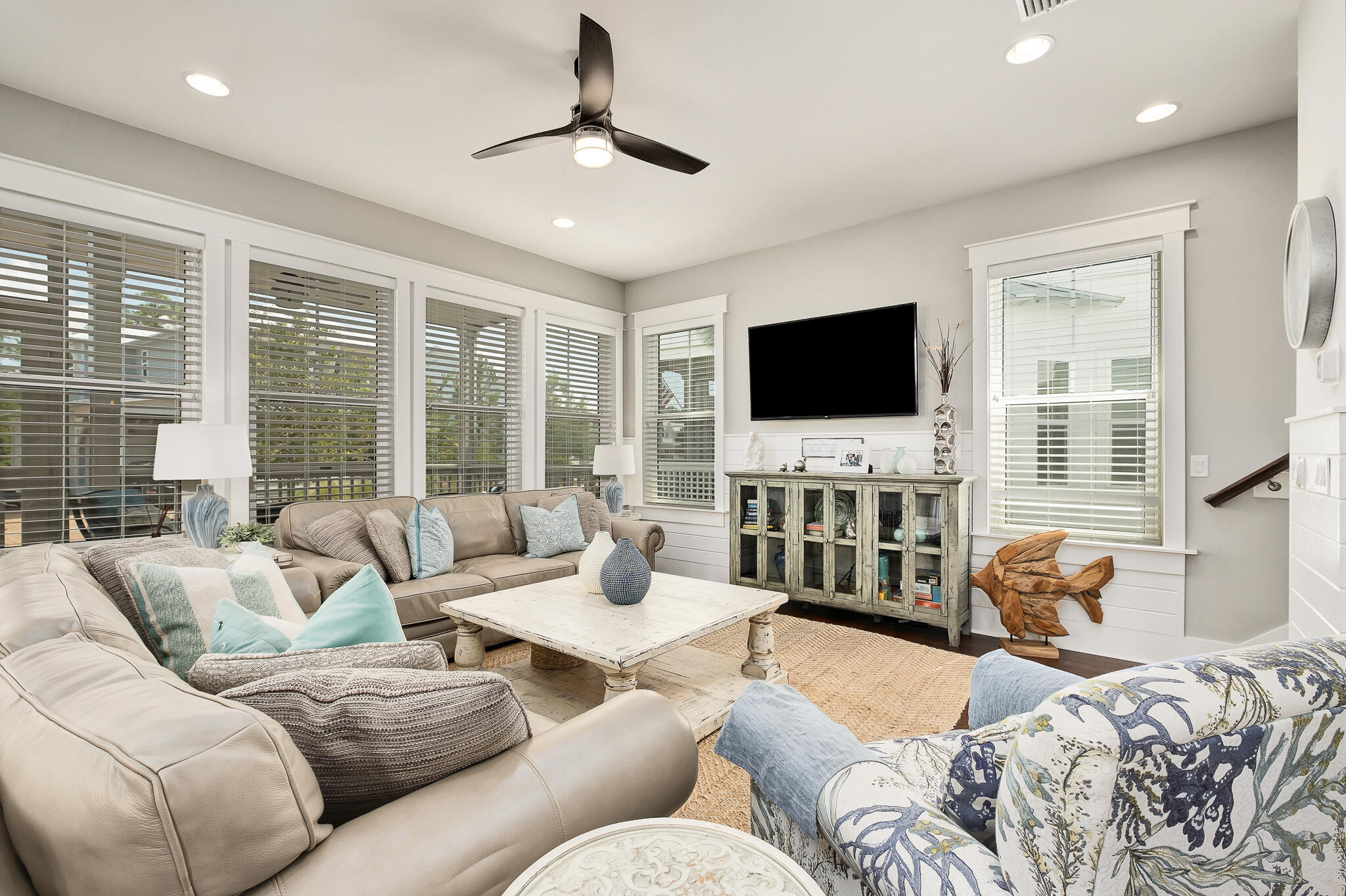 442 Flatwoods Forest Loop Santa Rosa Beach, FL 32459 - Photo 6 of 46 a living room with furniture and a flat screen tv