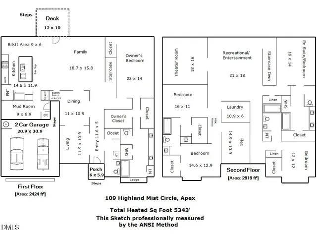 $899,000 | 109 Highland Mist Circle, Apex, NC 27539