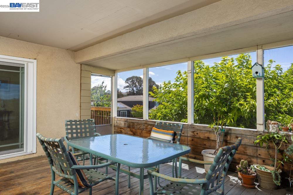 4591 Edwards Lane Castro Valley, CA 94546 - Photo 24 of 44 a view of a dining room with furniture window and outside view