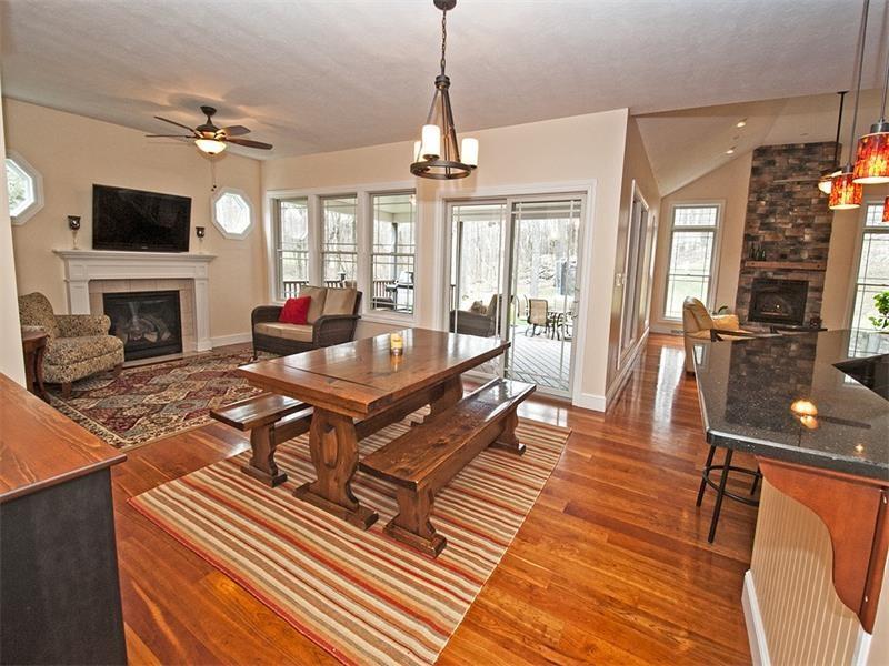 1763 Old State Road Gibsonia, PA 15044 - Photo 7 of 25 Hearth Room features a gas fireplace and opens to the Kitchen.