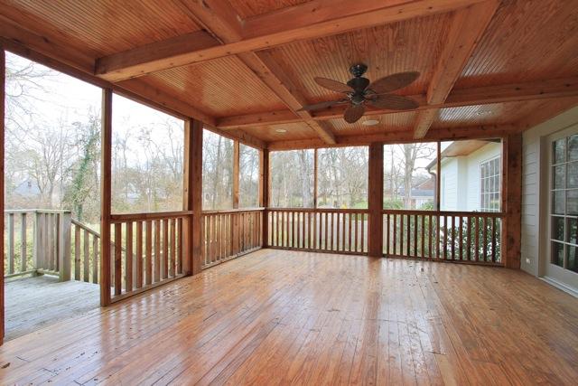 4014 Estes Road Nashville, TN 37215 - Photo 18 of 20 Enjoy entertaining outdoors in the 400 sq ft screened porch with coffered ceiling overlooking the back yard.