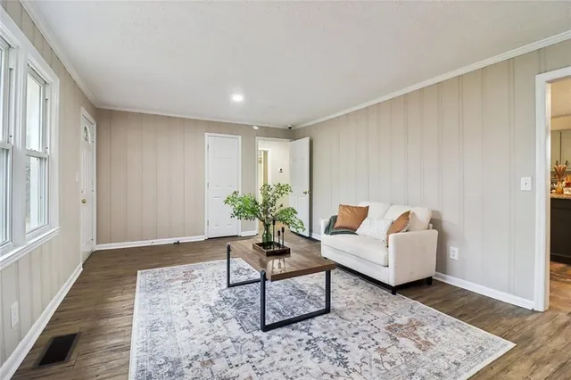 an empty room with a window