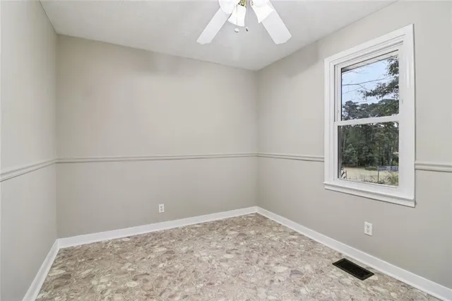 an empty room with a window