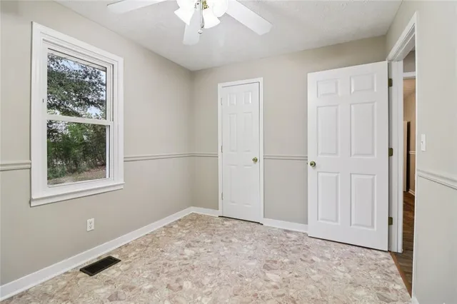 an empty room with a window