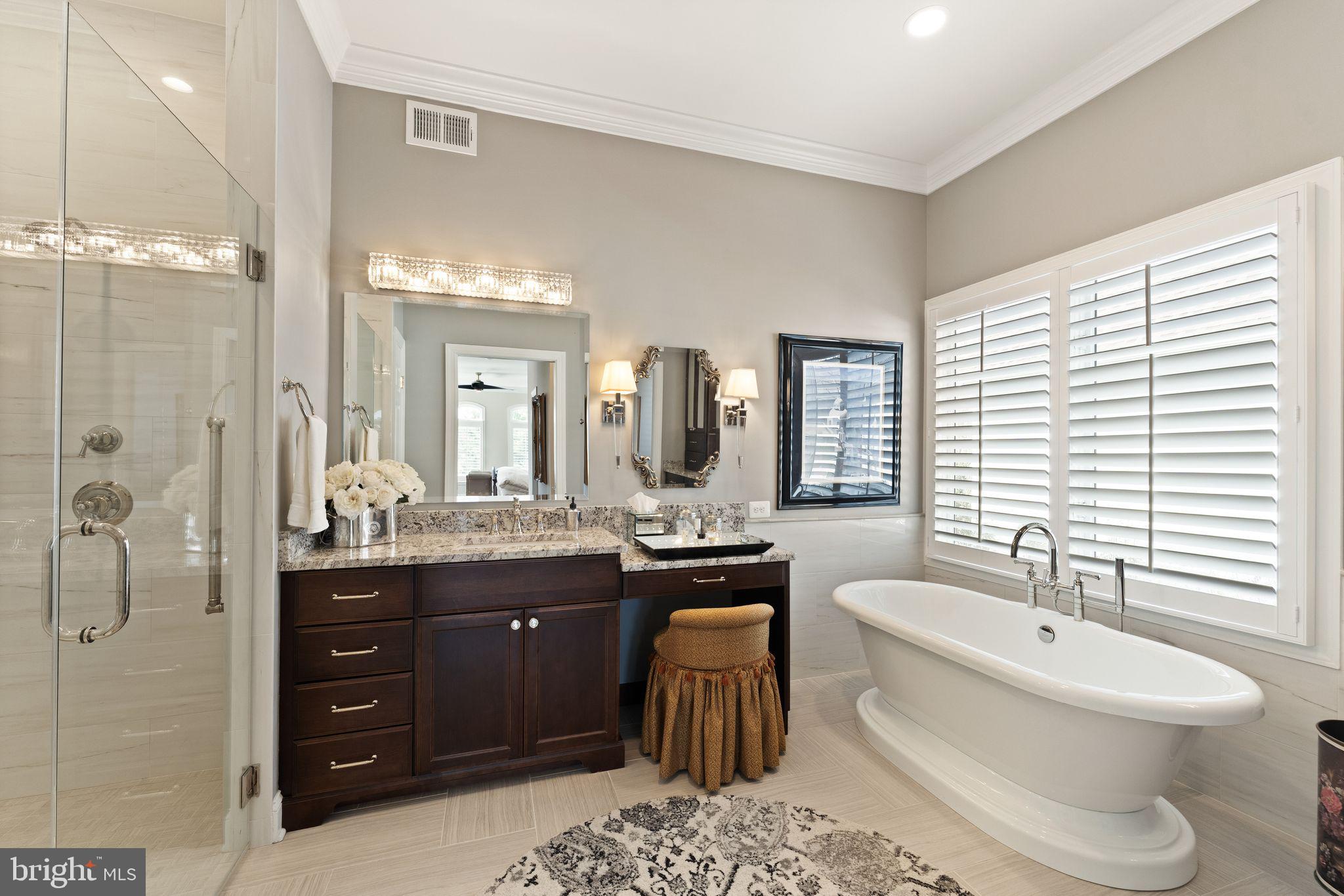 43524 Jackson Hole Circle Leesburg, VA 20176 - Photo 38 of 149 Renovated Primary Bath w/tub, dual vanities