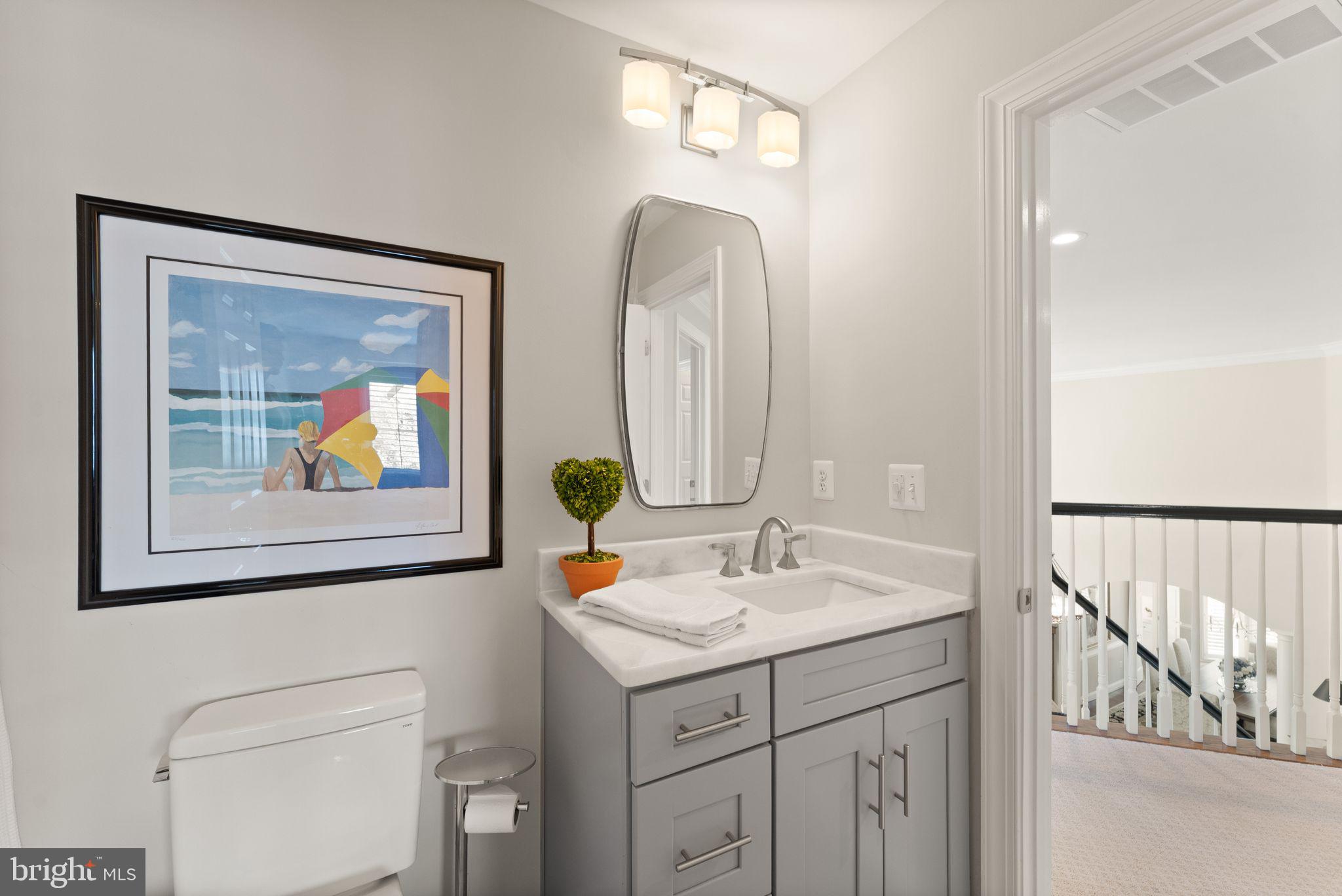 43524 Jackson Hole Circle Leesburg, VA 20176 - Photo 58 of 149 a bathroom with a sink and a mirror with painted walls