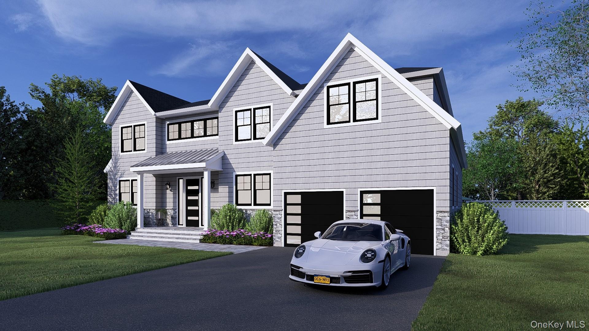 78 Crescent Beach Road Glen Cove, NY 11542 - Photo 3 of 5 a front view of a house with garden