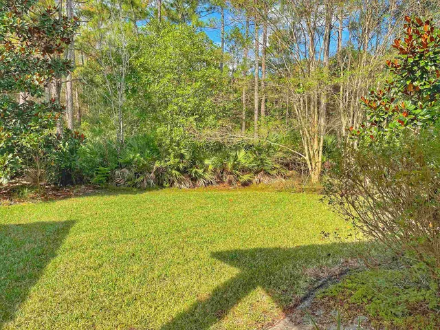 a view of an ocean from a yard