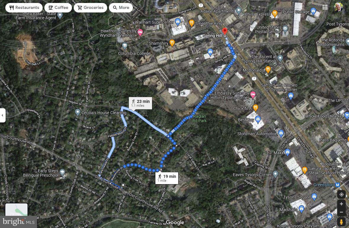 8728 Old Courthouse Road Vienna, VA 22182 - Photo 58 of 58 Walk to Metro in 19 minutes