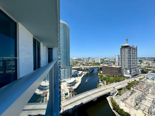 a view of a balcony with city view