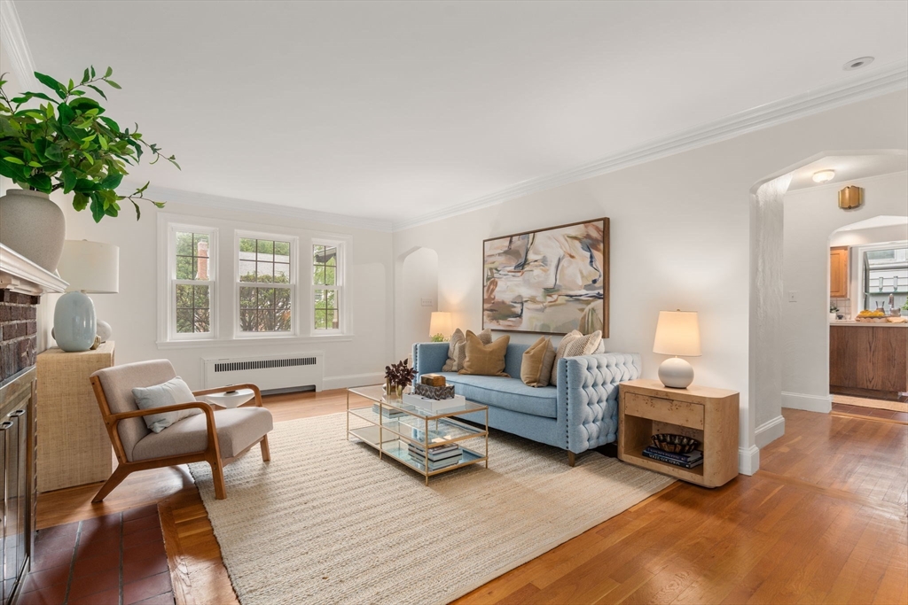 16 Duxbury Road Newton, MA 02459 - Photo 8 of 30 a living room with furniture and a large window