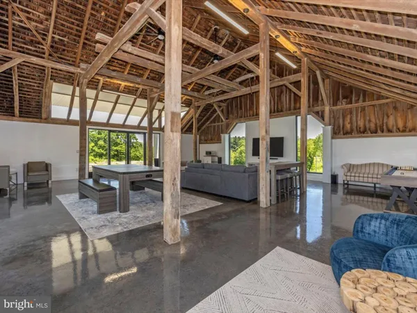 a view of a garden with a slide