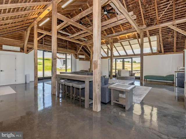 a view of a yard with an outdoor space