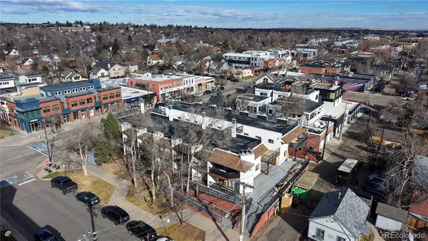 an aerial view of multiple house